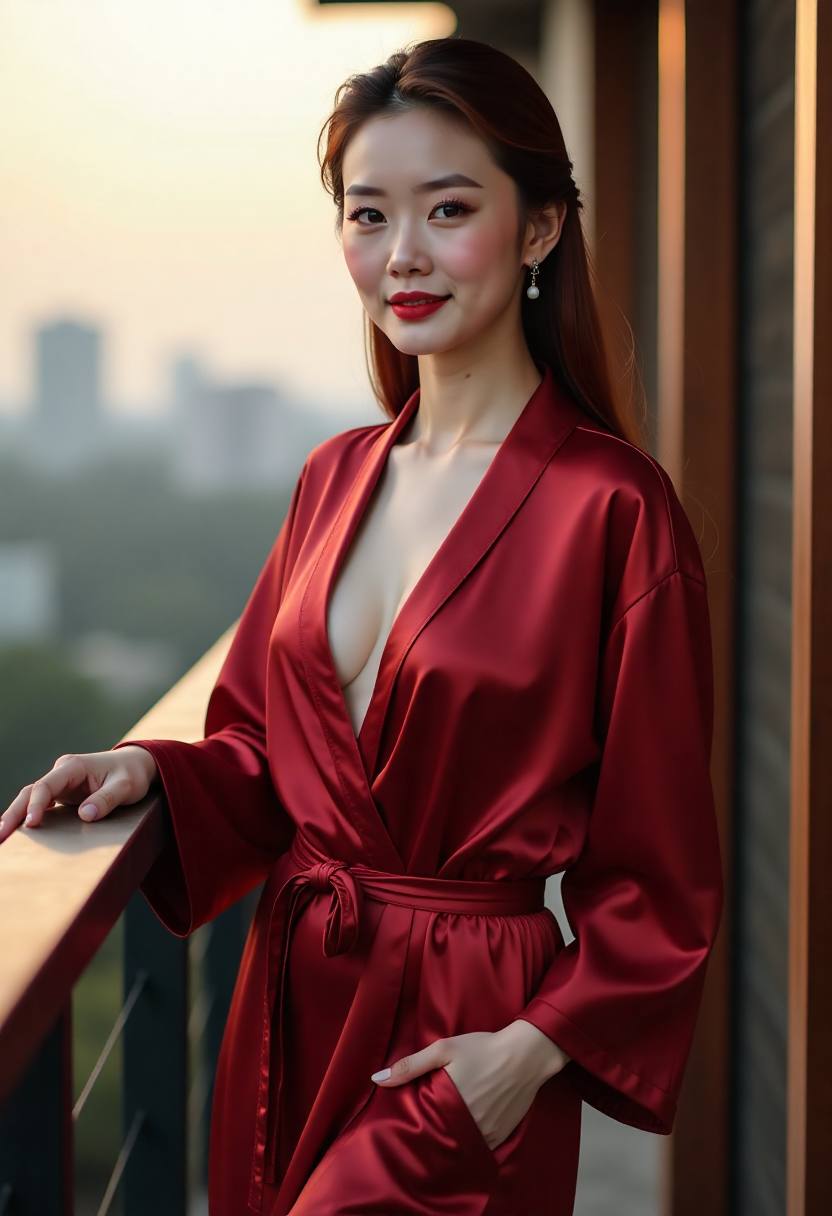 玛丽娅在旧屋窗边保管信件